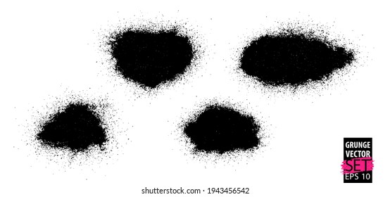 Grunge splatter set. Spray stains background. Powder splatter texture. Paint splashes. Liquid stains. Highly detailed grunge. Ink spots. Grunge drops.
