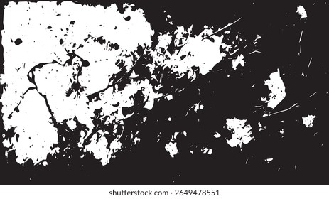 Grunge Splatter Texture with Abstract Black Ink Drips and Smudges