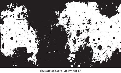 Grunge Splatter Texture in Black and White, Abstract Distressed Ink Background