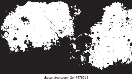 Grunge Splatter Texture with Distressed Frame Effect and High Contrast for Abstract Backgrounds