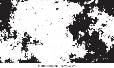 Grunge Splatter Texture Frame with Distressed Edges for Digital Overlays and Backgrounds