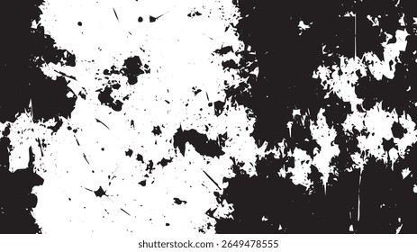 Grunge Splatter Texture with Scratches and High Contrast Abstract Distressed Background