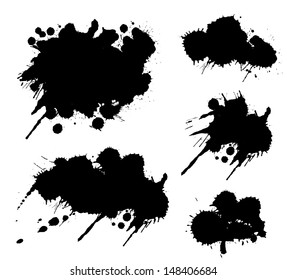 Grunge splatters set