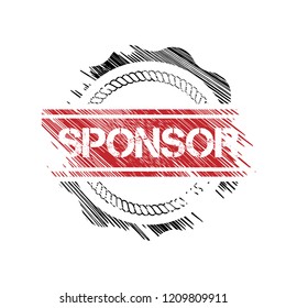 grunge sponsor stamp