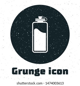 Grunge Sport bottle with water icon isolated on white background.  Vector Illustration