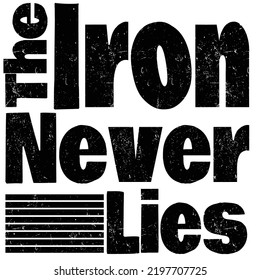 Grunge Sport Motivation Quote For Gym. Workout Distressed Rough Illustration