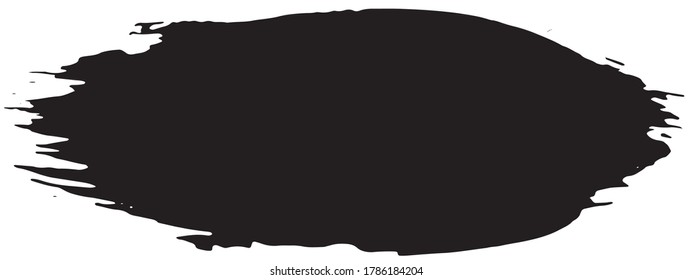 Grunge spot. Abstract the trace of the ink. A smear of black paint with a dry brush
