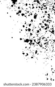 Grunge spray effect. Grit vector texture. Speckle isolated stain.