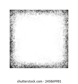 Grunge square frame, Abstract design template, vector