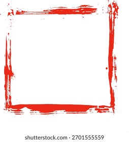 Grunge Square Frame Brush Stroke Background