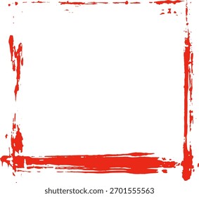 Grunge Square Frame Brush Stroke Background