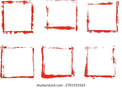 Fondo de trazo de pincel de marco cuadrado de grunge