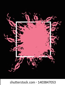Grunge square frame vector design.