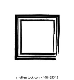 Grunge square frame, vector template