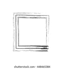 Grunge square frame, vector template