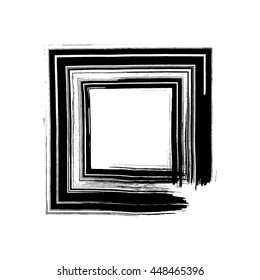 Grunge square frame, vector template
