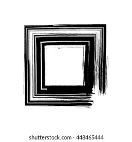 Grunge square frame, vector template