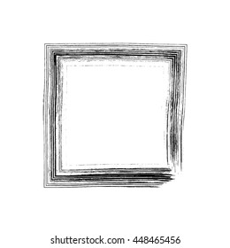 Grunge square frame, vector template