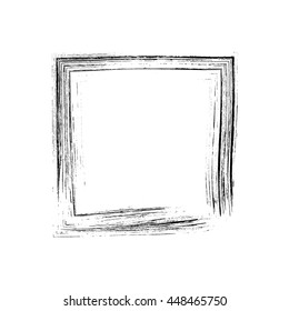 Grunge square frame, vector template