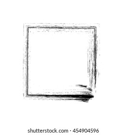Grunge square frame, vector template