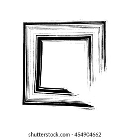 Grunge square frame, vector template