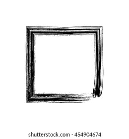 Grunge square frame, vector template