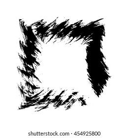 Grunge square frame, vector template