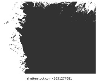 Forma quadrada Grunge, elemento de design vetorial texturizado de pincel áspero, conjunto de quadros de tinta para decoração abstrata em fundo transparente.
