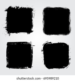 Grunge Square Shapes Set