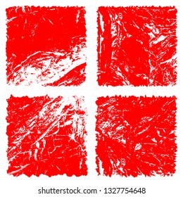 Grunge Square Stamp Background Textures Set, Vector Background illustration EPS 10