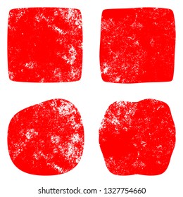 Grunge Square Stamp Background Textures Set, Vector Background illustration EPS 10