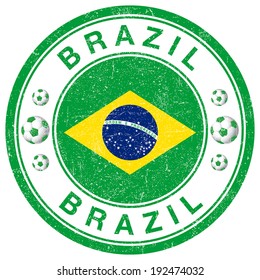 Grunge stamp of Brazil