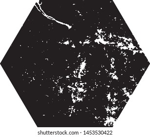 Grunge Stamp. Can be used as Banner, Insignia or Badge. Vector Distressed Texture. Blank Shape. Vector Illustration. Black isolated on white. EPS10.