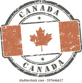 Grunge stamp 'Canada'