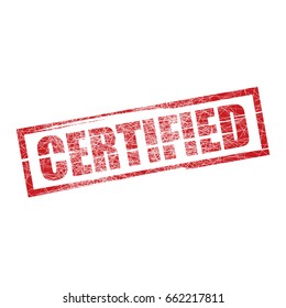 Grunge stamp "Certified"vector illustration