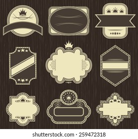 Grunge stamp collection. Set of templates of labels      
