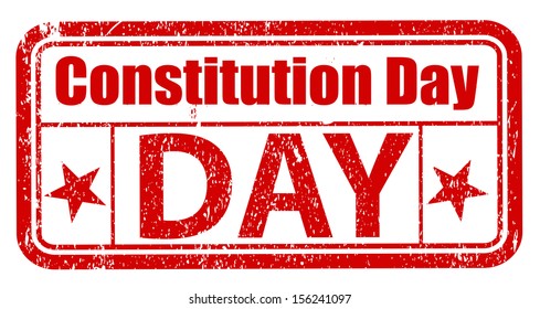 Grunge Stamp - Constitution Day Vector Illustration