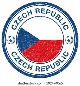 Grunge stamp of Czech Republic