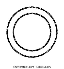 Grunge stamp draft mockup of overlay basis texture for your design. Distress simple circle design element. Aging icon,button, seal, badge, label or insignia creative aged template. EPS10 vector