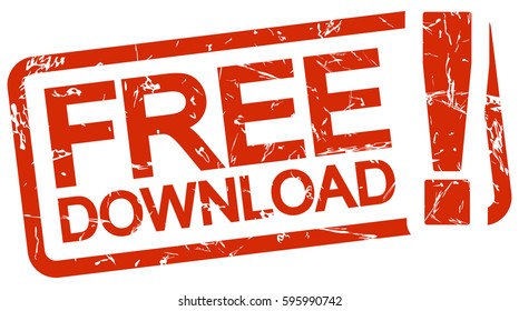 grunge stamp with frame colored red and text Free Download