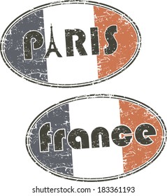 Grunge stamp. France; Paris