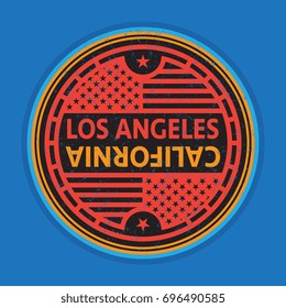 Grunge stamp or label with text Los Angeles, California written inside, vector illustration
