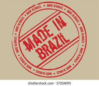 Grunge stamp made in Brazil