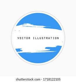 Grunge stamp mockup. Distressed ink style circle mark texture for your design. Abstract vector illustration.