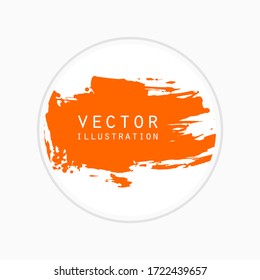 Grunge stamp mockup. Distressed ink style circle mark texture for your design. Abstract vector illustration.