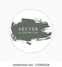 Grunge stamp mockup. Distressed ink style circle mark texture for your design. Abstract vector illustration.