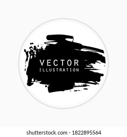 Grunge stamp mockup. Distressed ink style circle mark texture for your design. Abstract vector illustration.