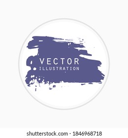 Grunge stamp mockup. Distressed ink style circle mark texture for your design. Abstract vector illustration.