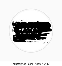 Grunge stamp mockup. Distressed ink style circle mark texture for your design. Abstract vector illustration.
