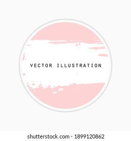 Grunge stamp mockup. Distressed ink style circle mark texture for your design. Abstract vector illustration.